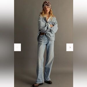 We The Free Tinsley Baggy High Rise Straight Jean Size 24